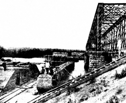 Постройка моста для 2-го пути через р. Десну на 701-й версте. 1889–1902 годы