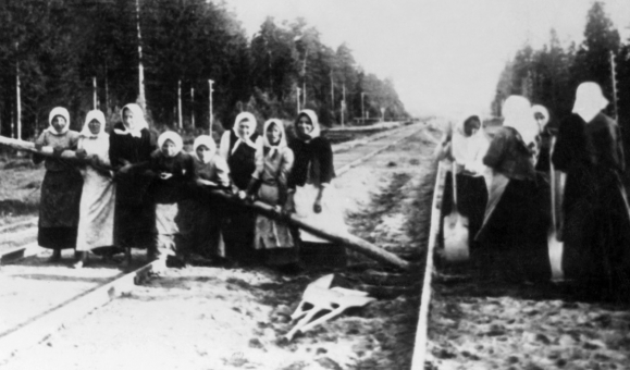 Исправление просадок вагой на участке Витебск - Орша Риго-Орловской ж.д. 1903 год
