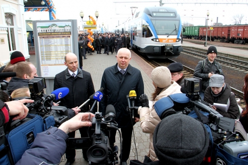 Открытие движения электропоездов региональных линий на участке Бобруйск–Минск, 5 апреля 2013 года, г. Бобруйск